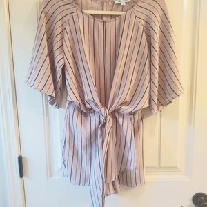 She & Sky Striped Skort Romper